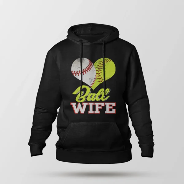 هودی طرح فانتزی بیسبال بال وایف (Ball Wife Heart)