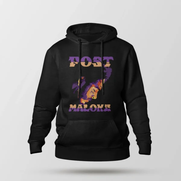 هودی پست مالون طرح پرتره بنفش (Post Malone)