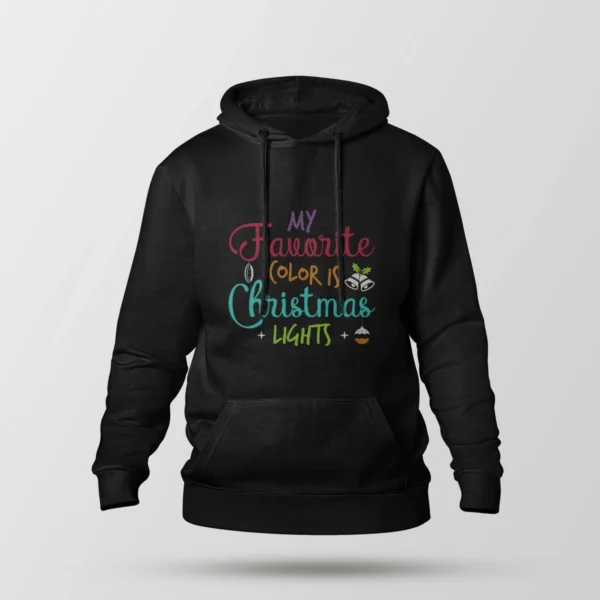 هودی کریسمس طرح My Favorite Color Is Christmas Lights
