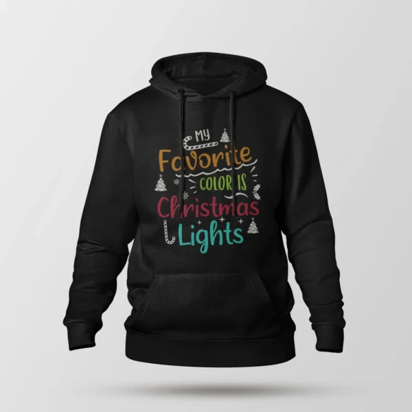هودی کریسمس طرح Favorite Color Christmas Lights