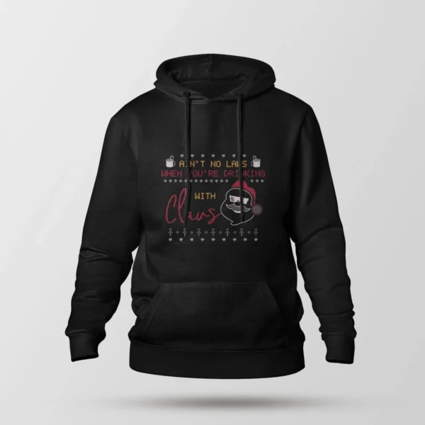 هودی کریسمس طرح Drinking With Claus