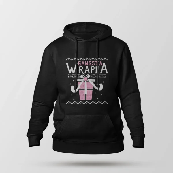 هودی کریسمس طنز طرح Gangsta Wrappa