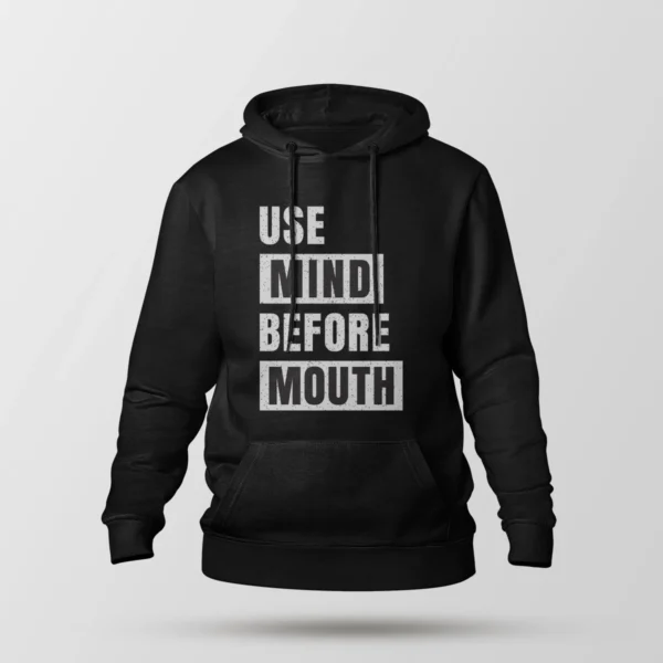 هودی تایپوگرافی Use Mind Before Mouth