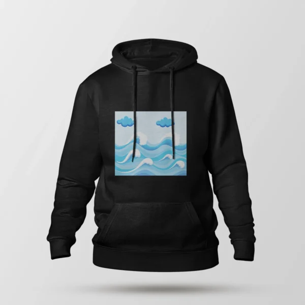 هودی طرح گوزن و ماه کامل (Deer Silhouette Moon)