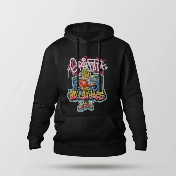 هودی گرافیتی هیپ‌هاپ طرح Graffiti Flashies