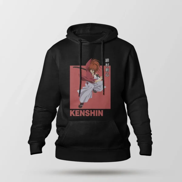 هودی انیمه کنشین طرح صورتی (Kenshin)