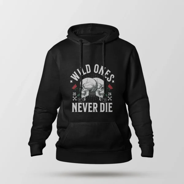 هودی جمجمه طرح Wild Ones Never Die