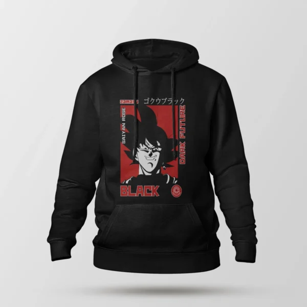 هودی انیمه دراگون بال طرح گوکو بلک (Goku Black)