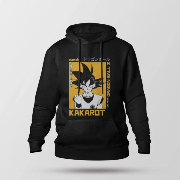 هودی انیمه دراگون بال طرح کاکاروت زد (Kakarot)