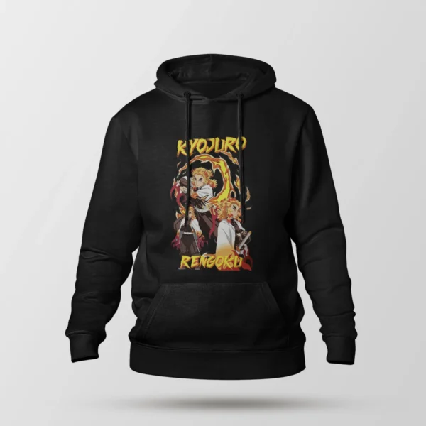 هودی انیمه قاتل شیاطین طرح رنگوکو (Rengoku - Demon Slayer)