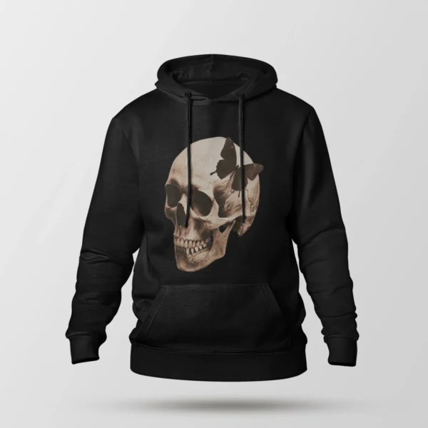 هودی جمجمه طرح کلاژ هنری (Skull Collage)