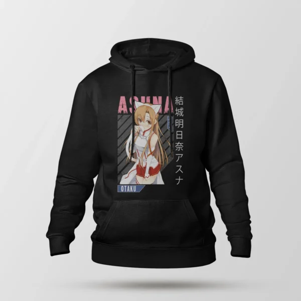 هودی انیمه سورد آرت آنلاین طرح آسونا صورتی (Asuna)