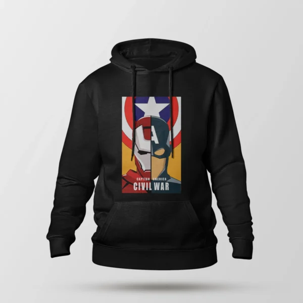 هودی مارول طرح کاپیتان آمریکا و آیرون من (Captain America, Iron Man)