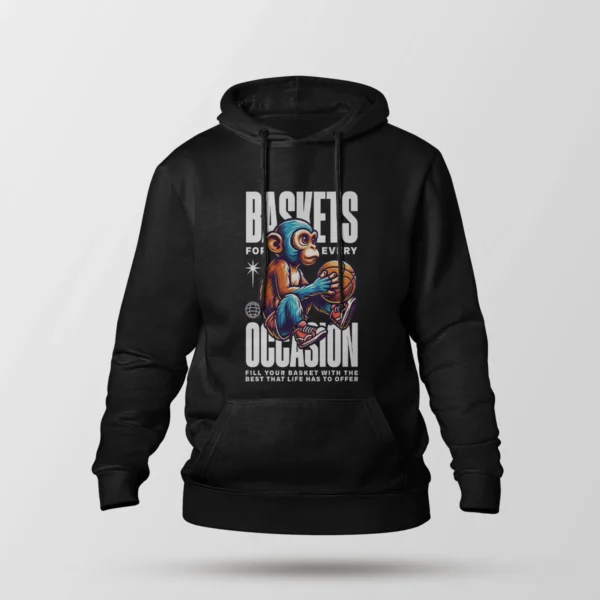 هودی بسکتبال طرح میمون کارتونی (Basket Obsession)