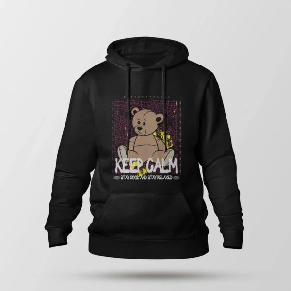 هودی خرس عروسکی طرح Keep Calm