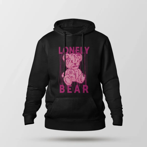 هودی طرح خرس عروسکی غمگین Lonely Bear