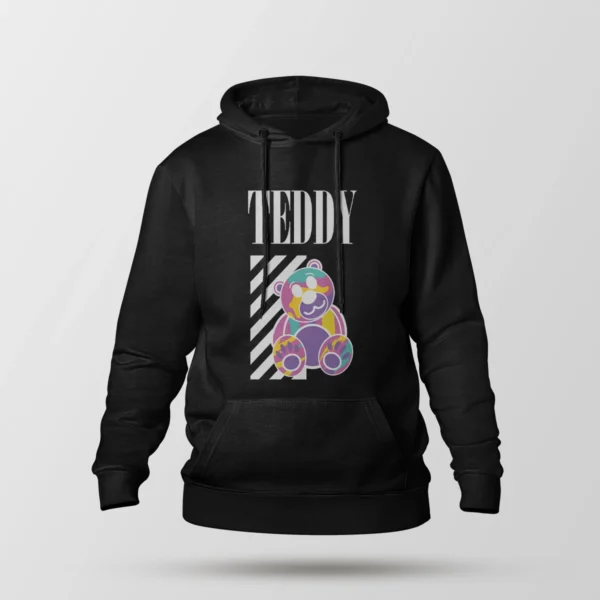 هودی خرس تدی طرح تایپوگرافی Teddy