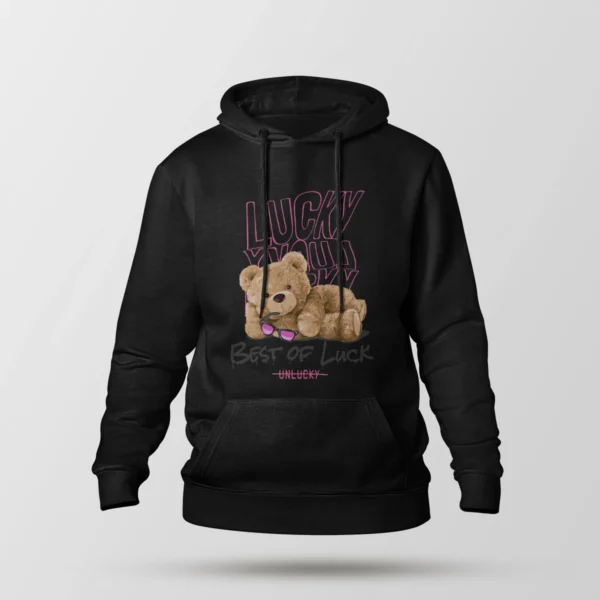 هودی خرس طرح Lucky Unlucky