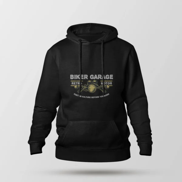 هودی موتورسواری طرح Biker Garage
