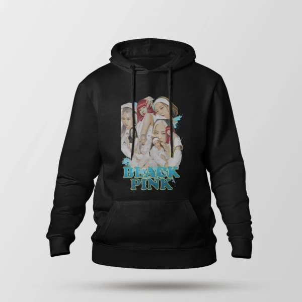 هودی بلک پینک طرح کلاژ سفید (BLACKPINK)