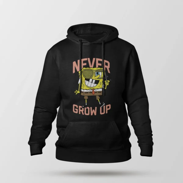 هودی باب اسفنجی طرح Never Grow Up