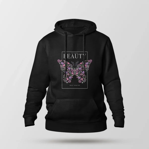 هودی پروانه گل‌دار طرح Natural Beauty