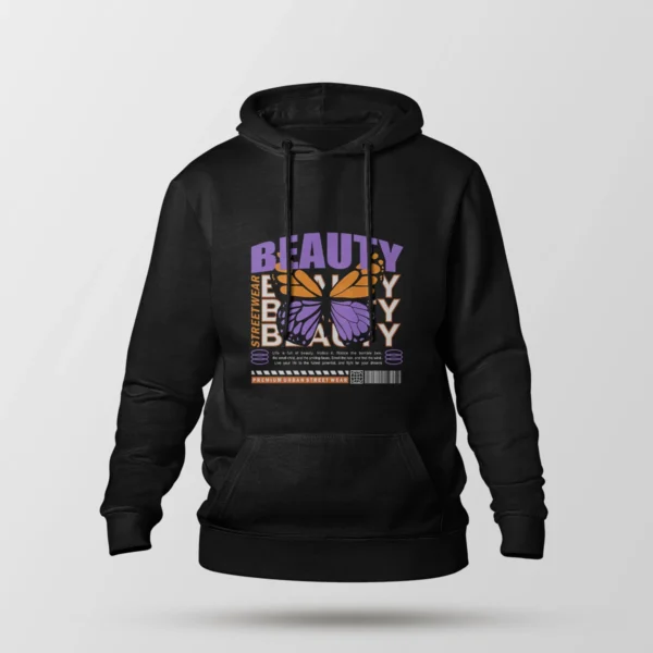 هودی پروانه طرح Beauty Streetwear