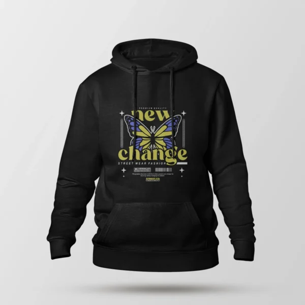 هودی پروانه طرح New Change Streetwear
