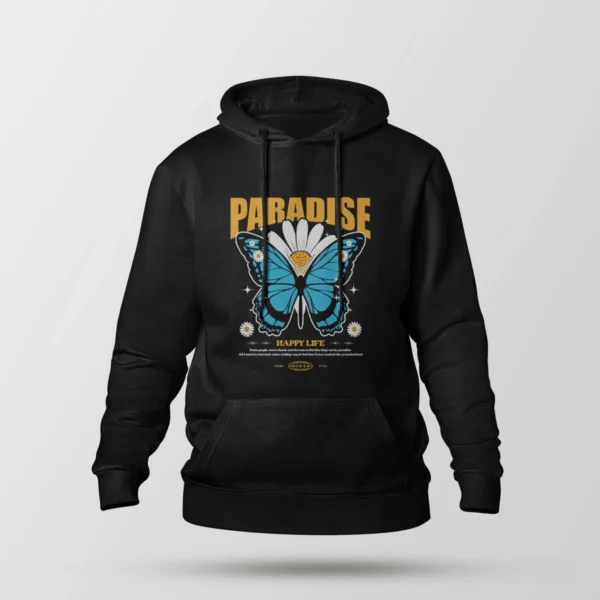هودی پروانه طرح Paradise Happy Life