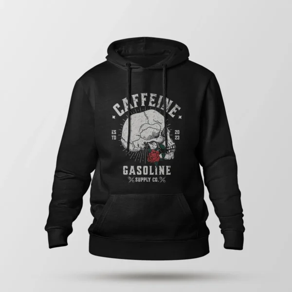 هودی جمجمه طرح Caffeine Gasoline Supply Co