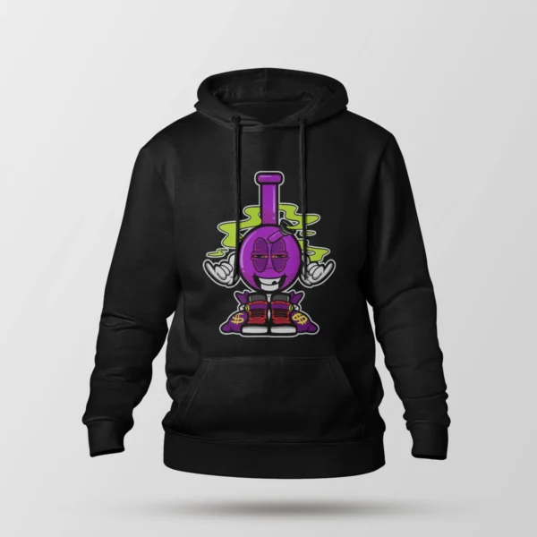 هودی کاراکتر کارتونی طرح Purple Vibes