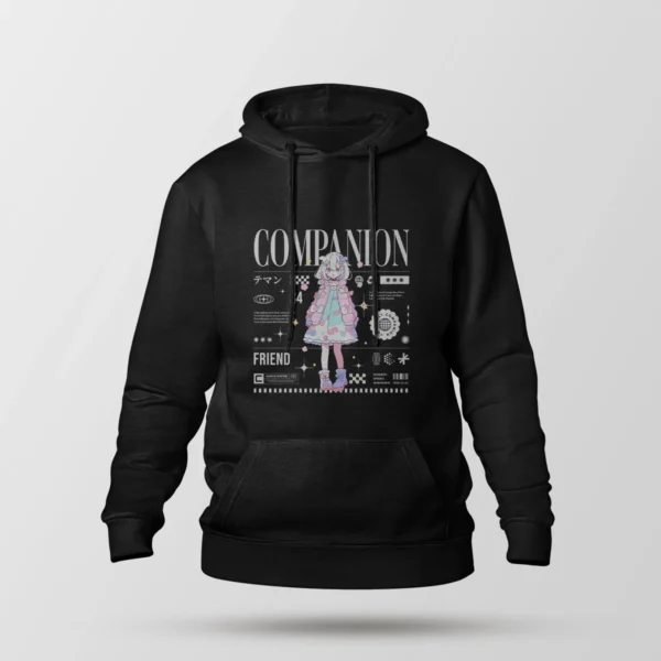 هودی انیمه طرح دختر Companion Friend