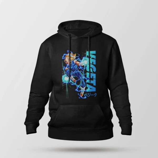 هودی انیمه دراگون بال طرح وجتا آبی (Vegeta Blue - Dragon Ball)