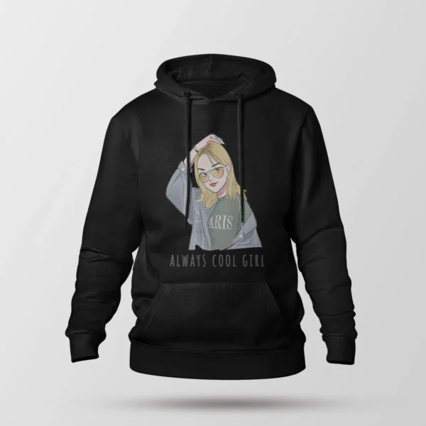 هودی دخترانه طرح Always Cool Girl