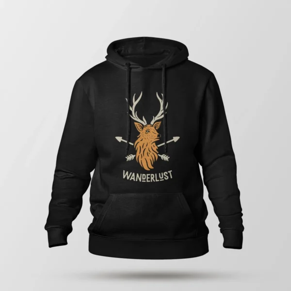 هودی گوزن طرح Wanderlust