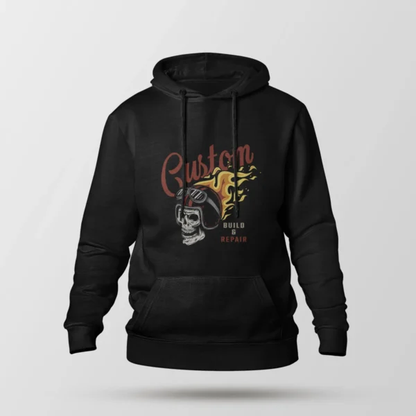 هودی موتور سیکلت طرح جمجمه Custom