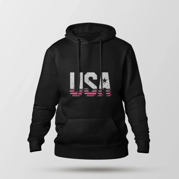 هودی تایپوگرافی USA طرح ستاره