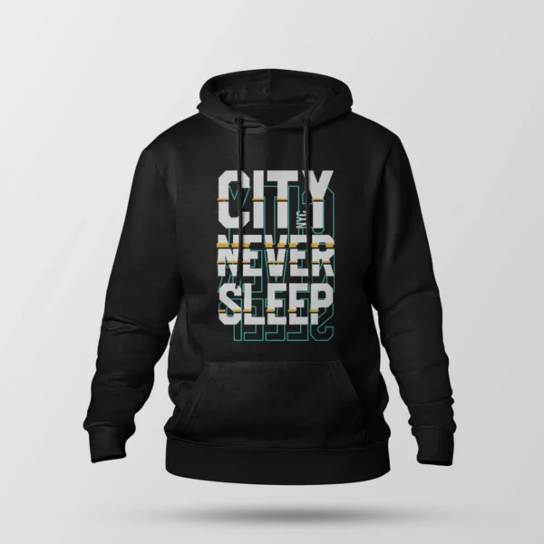 هودی تایپوگرافی City Never Sleep NYC