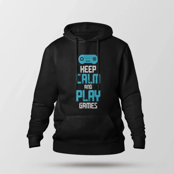 هودی گیمینگ طرح Keep Calm and Play Games