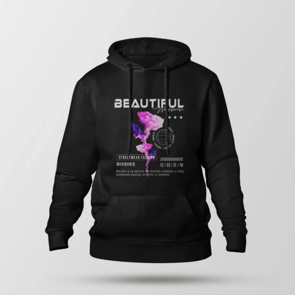 هودی گل رز طرح استریت‌ویر Beautiful