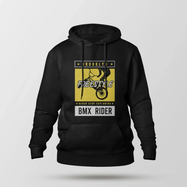 هودی تایپوگرافی Brooklyn BMX Rider