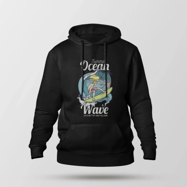 هودی تابستانی طرح موج‌سواری Ocean Wave