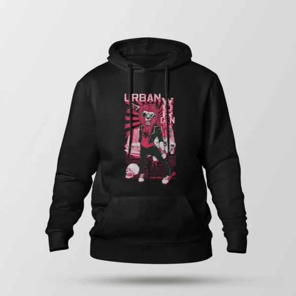 هودی شیر طرح خیابانی (Urban Lion)