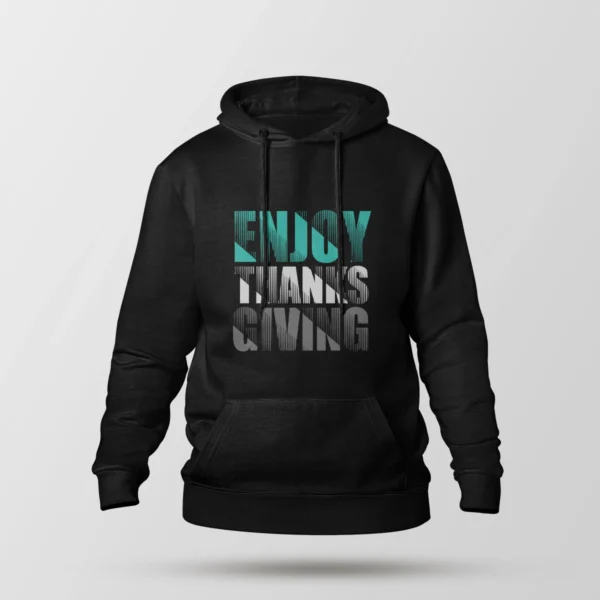 هودی نوشته Enjoy Thanksgiving طرح تایپوگرافی
