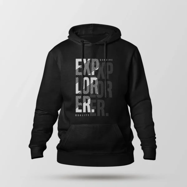 هودی نوشته Explorer طرح تایپوگرافی