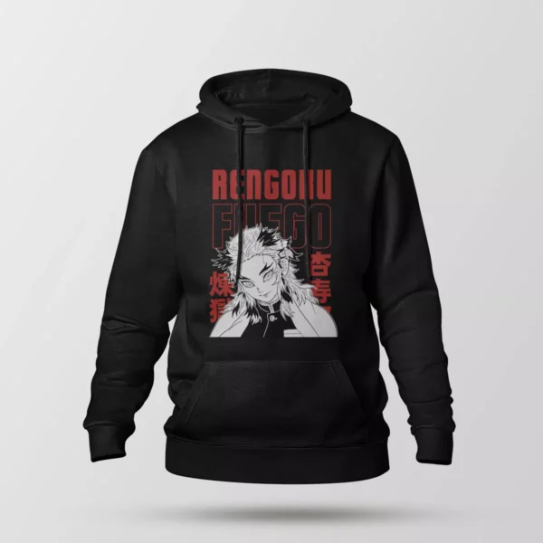هودی انیمه دمون اسلیر طرح رنگوکو (Rengoku Fuego - Demon Slayer)
