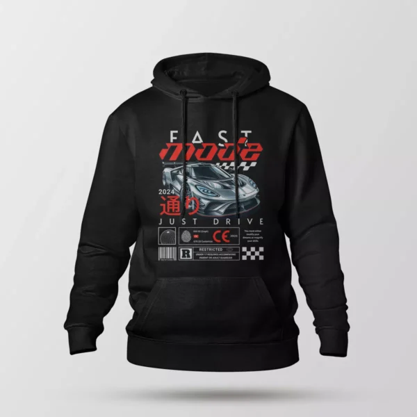 هودی طرح ماشین اسپرت Fast Mode Just Drive