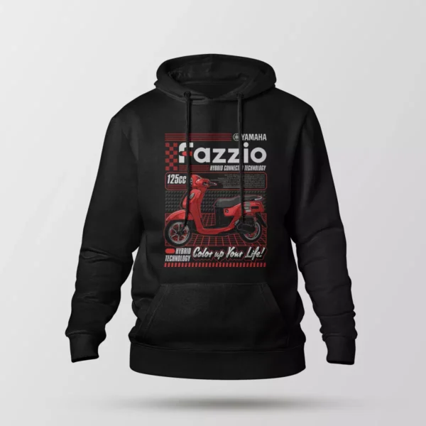 هودی طرح اسکوتر قرمز Fazzio (Yamaha)