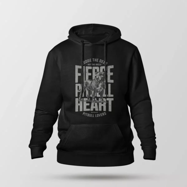 هودی سگ پیتبول طرح Fierce Heart
