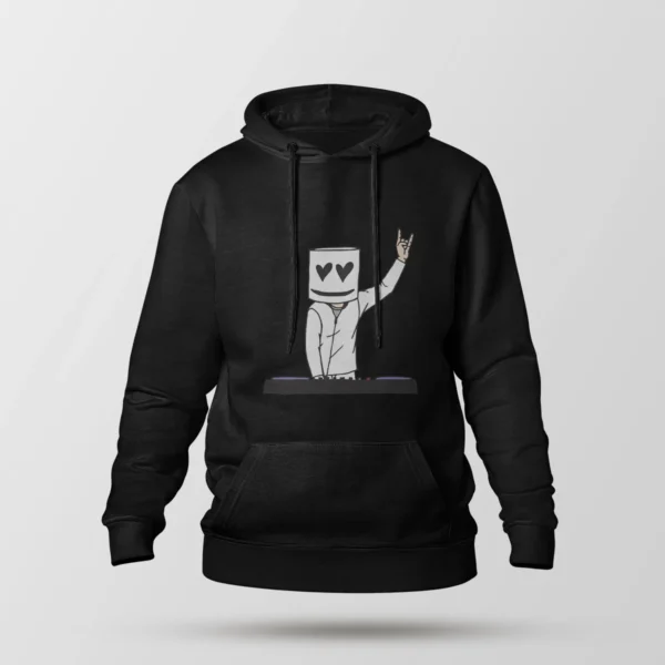 هودی مارشملو طرح دی جی و دست راک (Marshmello)